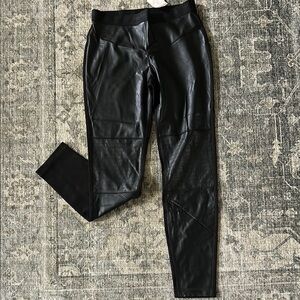 Karl Lagerfeld Paris Black Faux Leather Leggings